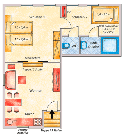 Vakantieappartement 32 Plattegrond