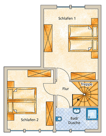 Ferienwohnung 13 Grundriss oben