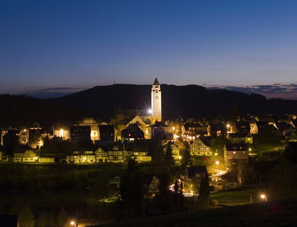 Nachtansicht Stadt Schmallenberg