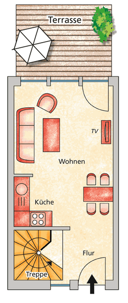 Ferienwohnung 12 Grundriss unten