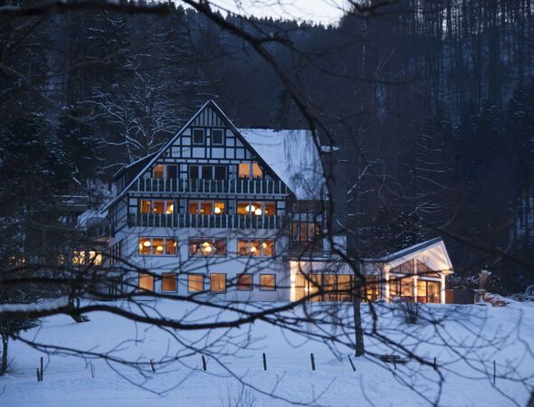 Winterzicht op Gut Vorwald