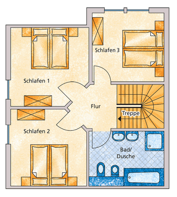 Ferienwohnung 16 Grundriss oben